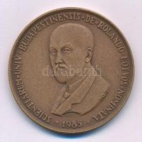 Kelemen Kristóf (1922-2001) 1985. "MÉE Budapest Pázmány Péter / Eötvös Lóránd" bronz emlék...