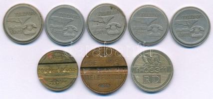 8db-os vegyes magyar és külföldi telefonérme, zseton tétel, főleg "Magyar Posta" telefonér...