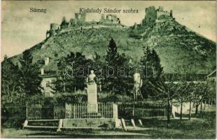 1924 Sümeg, Kisfaludy Sándor szobor és várromok