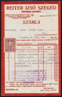 1934 Reiter Izsó, Szeged PAPRIKA-EXPORT fejléces számla