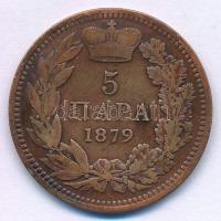 Szerbia 1879. 5p bronz "I. Milán" T:F
Serbia 1879. 5 Para bronze "Milan I" C:F
...