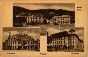 1942 Naszód, Nasaud; Állami iskola, községháza, internátus / school, town hall, boarding school (EK)