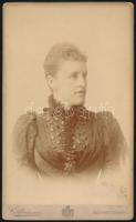 cca 1896 Bécs, Carl Pietzner Hofphotograph műtermében készült, keményhátú, vintage fotó, 21,7x13 cm