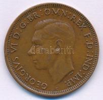 Ausztrália 1943I 1p bronz "VI. György" Bombay-i veret T:VF patina, karc, kis ph Australia 1943I 1 Penny bronze "George VI" Bombay mint C:VF patina, scratch, small edge error Krause KM#36