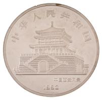 Kína 1993. "A kakas éve" kétoldalas, ezüstözött fém érem kapszulában (70mm) T:1- (PP) pati...