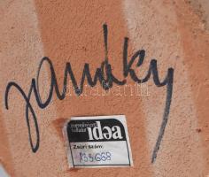 Janáky Viktor (1933-1999): Fatörzs padlóváza. Jelzett, hibátlan, m: 60,5 cm KIZÁRÓLAG SZEMÉLYES ÁTVÉ...