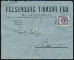 1928 Felsenburg Tivadar Fiai, szeszgyár, szeszfinomító, rum- és likőrgyár Balassagyarmat cégjelzéses boríték