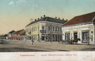 Fehértemplom with the ironware shop of Rudolf Schönborm