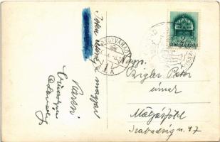 1940 Nagyvárad, Oradea; bevonulás, feldíszített autó / entry of the Hungarian troops, decorated auto...