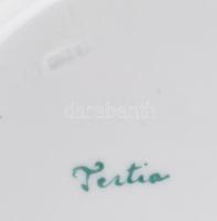 Herendi Tertia vajkínáló, rózsa fogón kis pattogzással, d: 22 cm