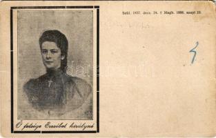 Ő felsége Erzsébet királyné (Sissi) gyászlapja / Obituary postcard of Empress Elisabeth of Austria (Sisi) (fa)