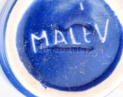 10 darabos MALÉV üdítőspohár szett. Mázas kerámia, jelzett, hibátlan, m: 9,5 cm