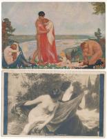 7 db RÉGI erotikus meztelen hölgyes képeslap / 7 pre-1945 erotic postcards with nude ladies