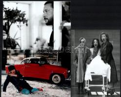 cca 1995 Szilágyi Lenke felvételi a ,,Csajok" című magyar film hét jelenetéről, 7 db vintage fo...