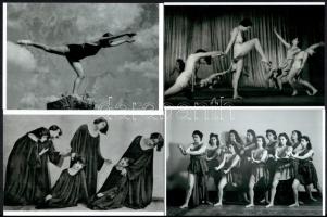 cca 1910 és 1940 közötti felvételek mozgásművészeti produkciókról műteremben, szabadban és előadáson...