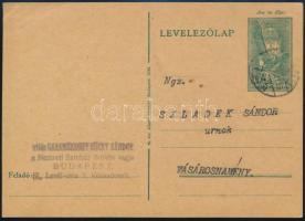 1939 Bp., vitéz Garamszeghy Géczy Sándor (1879-1964) színész, író, a Nemzeti Színház örökös tagjának...