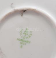 Hollóházi aranykontúrozott virágmintás váza. Jelzett, hibátlan, m: 35,5 cm