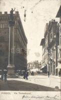 Florence Tornabuoni street with statue (fl EB)