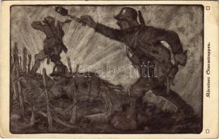 1917 Kärntner Sturmtruppen. Verlag Karnisch-Julische Kriegszeitung Feldpost 510. / Osztrák-magyar rohamosztagos katonák / Austro-Hungarian military, assault soldiers s: Gaál F. + &quot;K.U.K. FELDPOSTAMT 220&quot; + &quot;K.u. Geb. San. Col. N. 27.&quot; (EK)