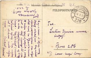 1917 Kärntner Sturmtruppen. Verlag Karnisch-Julische Kriegszeitung Feldpost 510. / Osztrák-magyar ro...