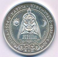 1993. Atilla Isten Kardja Ősbemutató 1993. Aug. 20. jelzett Ag emlékérem dísztokban, tanúsítvánnyal (31,29g/0.925/42,5mm) T:UNC (eredetileg PP)