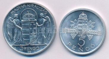 1943. 5P Al "Horthy Miklós születésének 75. évfordulójára" + 1945. 5P Al "Parlament&q...