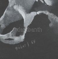 Gábor Jenő (1893-1968): Fantom. Fedőfehér, fotókarton. Jelezve jobbra lent. Üvegezett fakeretben. Há...