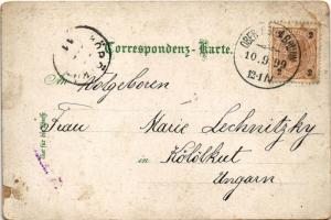 1899 (Vorläufer) Hollabrunn, Oberhollabrunn; Hauptplatz, Buchdruckerei. Verlag v. Georg Kraker / mai...
