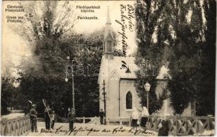 Pöstyén, Piestany; Fürdő parki kápolna / chapel in the spa park (Rb)