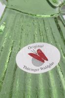 Thüringiai üveg angyalka gyertyatartó pár. Thüringer Waldglas anyagában színezett öntött üveg, címké...