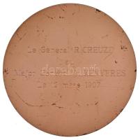 1997. "Force Aerienne de Projection" ezüstpatinázott bronz plakett, hátoldalon gravírozva,...