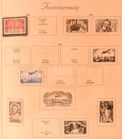 Vegyes régi külföldi bélyegek, gyűjteménymaradvány Turul albumban (Csehszlovákia, Dánia, Finnország,...