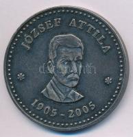 2005. &quot;József Attila 1905-2005&quot; fém emlékérem (42,5mm) T:AU