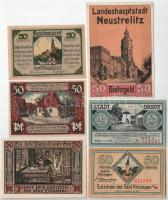 Németország / Weimari Köztársaság 1920-1922. 6db klf szükségpénz T:UNC,AU egyiken apró beszakadás
G...