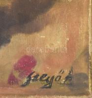 Szegő jelzéssel: Csendélet. Olaj, vászon. Sérült. 50,5×35 cm