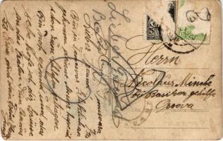 1926 Temesvár, Timisoara; Strada Bratianu / utca, híd, villamos, gyógyszertár, Splendid szálloda, Tr...