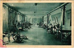 1929 Pöstyén-fürdő, Kúpele Piestany; Zanderov ústav / Zander terem, edzőterem / gym, interior (ázott / wet damage)