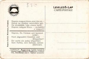 Sopron, Városház tér. Hátoldalon irredenta szöveg. Szózat Magyarország Területi Épségéért Védelmi Li...