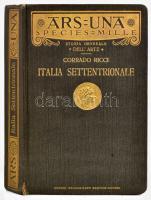 Ricci, Corrado: L&#039; arte nell&#039; Italia Settentrionale. Bergamo, 1910, Istituto Italiano d&#039;Arti Grafiche, X+442 p. Szövegközi és egészoldalas, fekete-fehér és színes képekkel gazdagon illusztrálva. Olasz nyelven. Kiadói aranyozott egészvászon-kötés, nagyrészt jó állapotban, a gerincen kis sérüléssel.