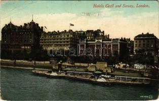 1911 London, Hotel Cecil and Savoy (EB)