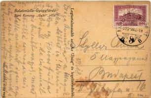 1925 Balatonlelle-gyógyfürdő, Báró Kemény "Gabi" villa. Suba Ferenc bazáros kiadása - Az Ú...