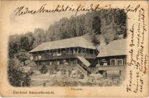 1911 Kászonfürdő, Kászonjakabfalva, Baile Casin; Töltőház. Bogdán F. fényképész / spa, mineral water spring, bottling house (fa)