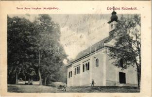 1907 Rudnok, Rudník; Szent Anna templom búcsújáróhely / prilgrimage church (apró lyuk / tiny pinhole)