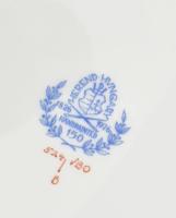 Herendi Viktória mintás lapos tányér szett, 6 db, jelzett, hibátlan, d: 25,5 cm