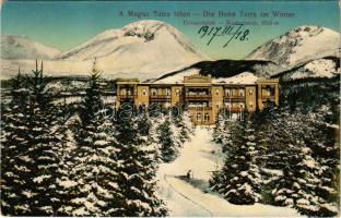 1917 Tátraszéplak, Tatranska Polianka, Westerheim (Magas-Tátra, Vysoké Tatry); a szanatórium télen / sanatorium in winter