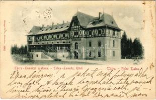 1899 (Vorläufer) Tátralomnic, Tatranská Lomnica (Tátra, Magas-Tátra, Vysoké Tatry); Tátra-Lomniczi szálloda / Tatra-Lomnitz Hotel. Stengel &amp; Co. 8962. (fl)