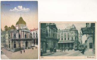 Pécs - 14 db régi képeslap vegyes minőségben