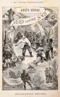 Jules Verne Nord Contre Sud. Paris, é.n. Hetzchel 83 fametszettel és egy térképpel. Kiadói, laza egé...