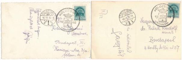 4 db RÉGI erdélyi képeslap "visszatért" bélyegzésekkel / 7 pre-1945 Transylvanian postcard...