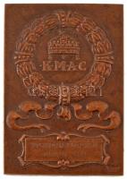 1932. "KMAC (Királyi Magyar Automobil Club) / Motorkerékpár megbízhatósági túra út 1932" bronz emlékérem "BERÁN N" gyártói jelzéssel (53x36mm) T:AU